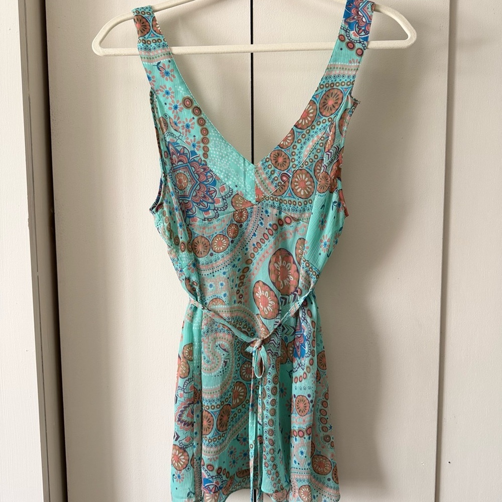Vintage Glassons Y2K Tank Fairy Core Paisley Tie-Back Camisole - Picture 8 of 12